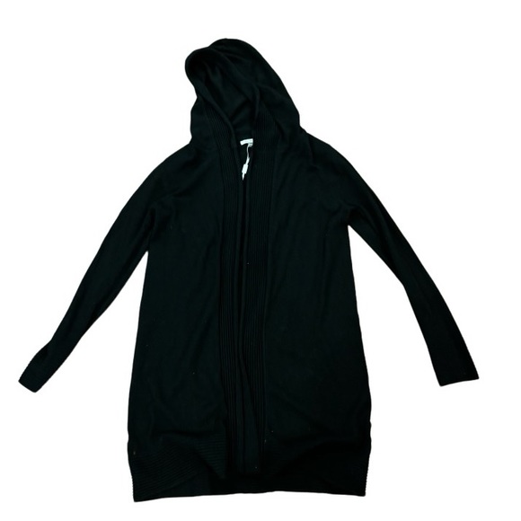 Villa Milano NWOT cardigan black with hood - Picture 1 of 2